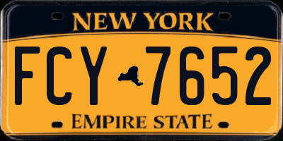 NY license plate FCY7652