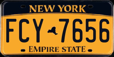 NY license plate FCY7656