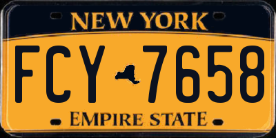 NY license plate FCY7658