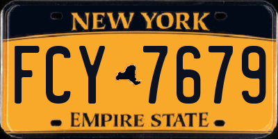 NY license plate FCY7679