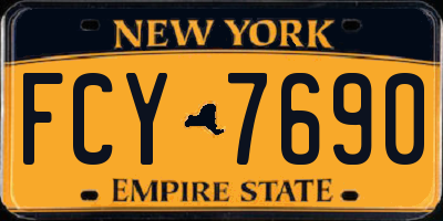 NY license plate FCY7690