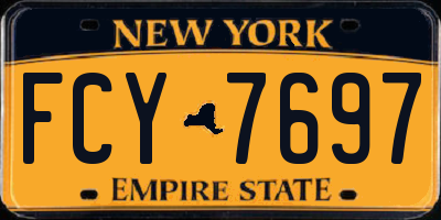 NY license plate FCY7697