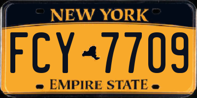 NY license plate FCY7709