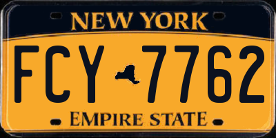 NY license plate FCY7762