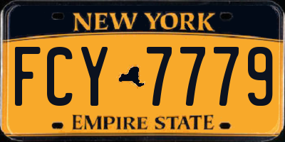 NY license plate FCY7779