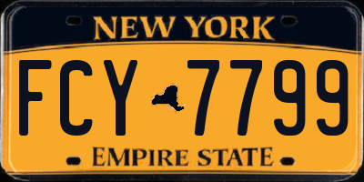 NY license plate FCY7799