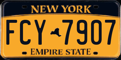NY license plate FCY7907
