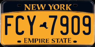 NY license plate FCY7909