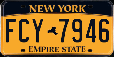 NY license plate FCY7946