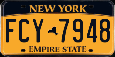 NY license plate FCY7948