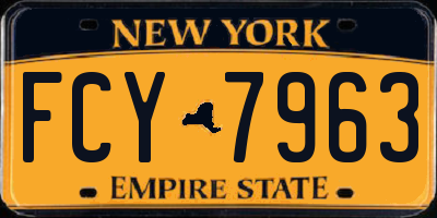 NY license plate FCY7963