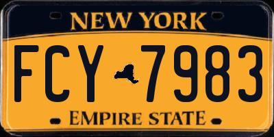 NY license plate FCY7983