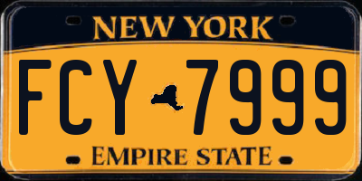 NY license plate FCY7999