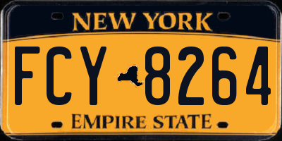 NY license plate FCY8264