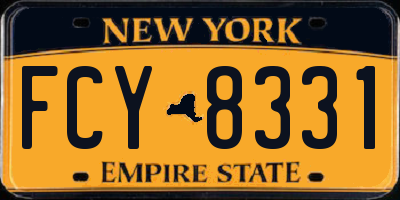 NY license plate FCY8331