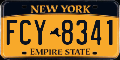 NY license plate FCY8341