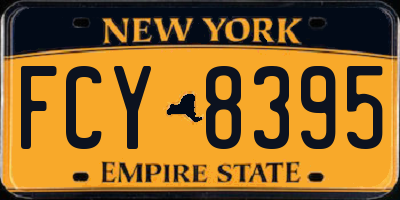 NY license plate FCY8395