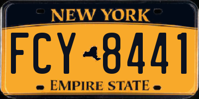 NY license plate FCY8441