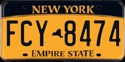 NY license plate FCY8474