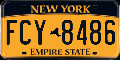 NY license plate FCY8486