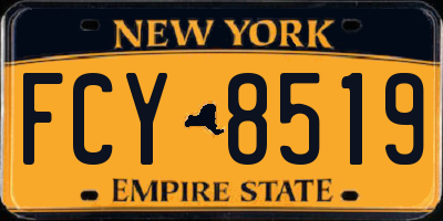 NY license plate FCY8519