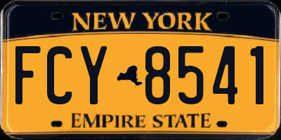 NY license plate FCY8541