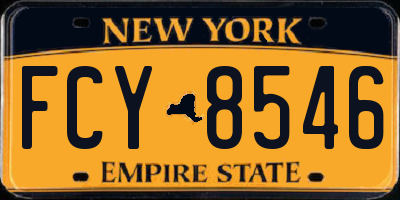 NY license plate FCY8546