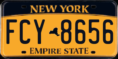 NY license plate FCY8656