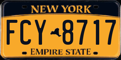 NY license plate FCY8717