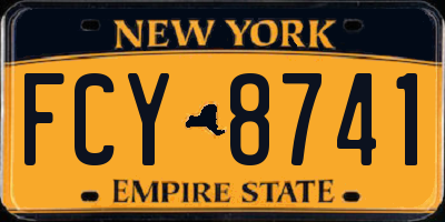 NY license plate FCY8741