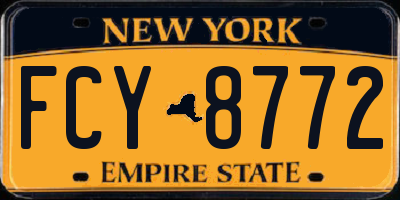 NY license plate FCY8772