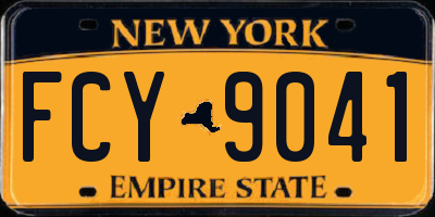 NY license plate FCY9041