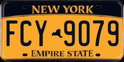 NY license plate FCY9079