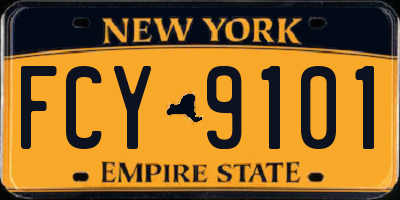 NY license plate FCY9101