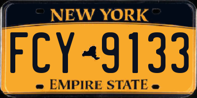 NY license plate FCY9133