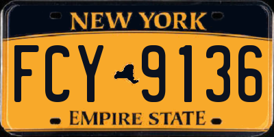 NY license plate FCY9136