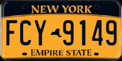 NY license plate FCY9149