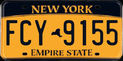 NY license plate FCY9155