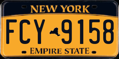 NY license plate FCY9158