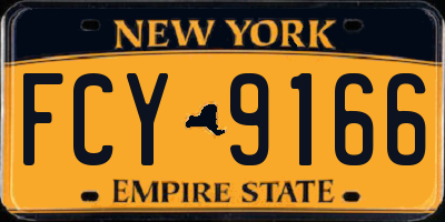 NY license plate FCY9166