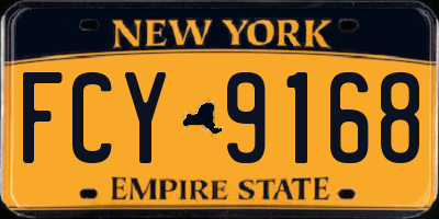 NY license plate FCY9168