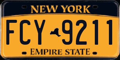 NY license plate FCY9211
