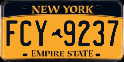 NY license plate FCY9237