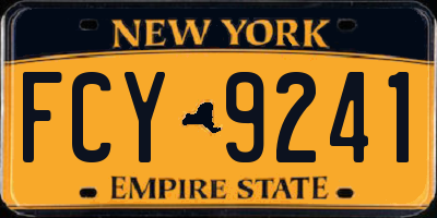 NY license plate FCY9241