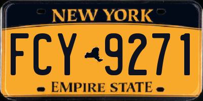 NY license plate FCY9271