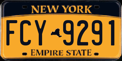 NY license plate FCY9291