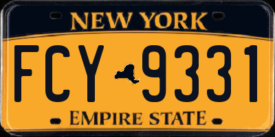 NY license plate FCY9331