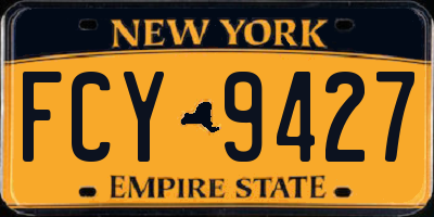 NY license plate FCY9427