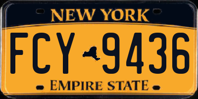 NY license plate FCY9436