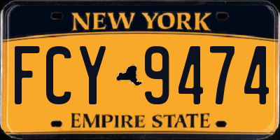 NY license plate FCY9474